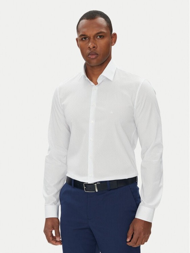 Calvin Klein Koszula K10K114299 Biały Slim Fit