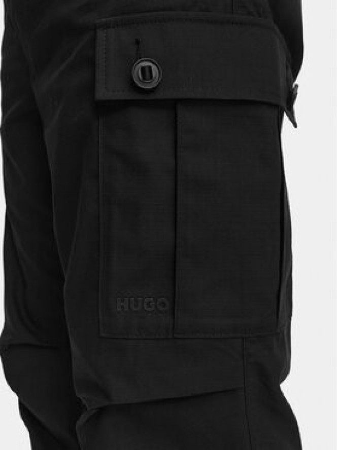 HUGO Spodnie cargo Carlos261 50559453 Czarny Straight Fit
