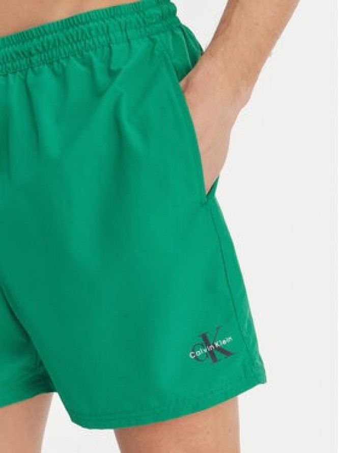 Calvin Klein Swimwear Szorty kąpielowe LV00N61045 Zielony