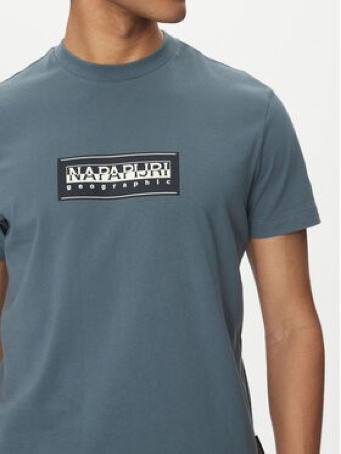 Napapijri T-Shirt S-box Logo NP0A4I3L Zielony Regular Fit