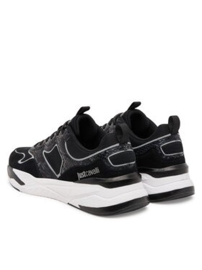 Just Cavalli Sneakersy Fondo Nevada Dis 2 79QA3SD1 ZSD37 Czarny