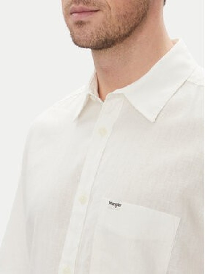 Wrangler Koszula 1 Pkt 112362728 Biały Regular Fit