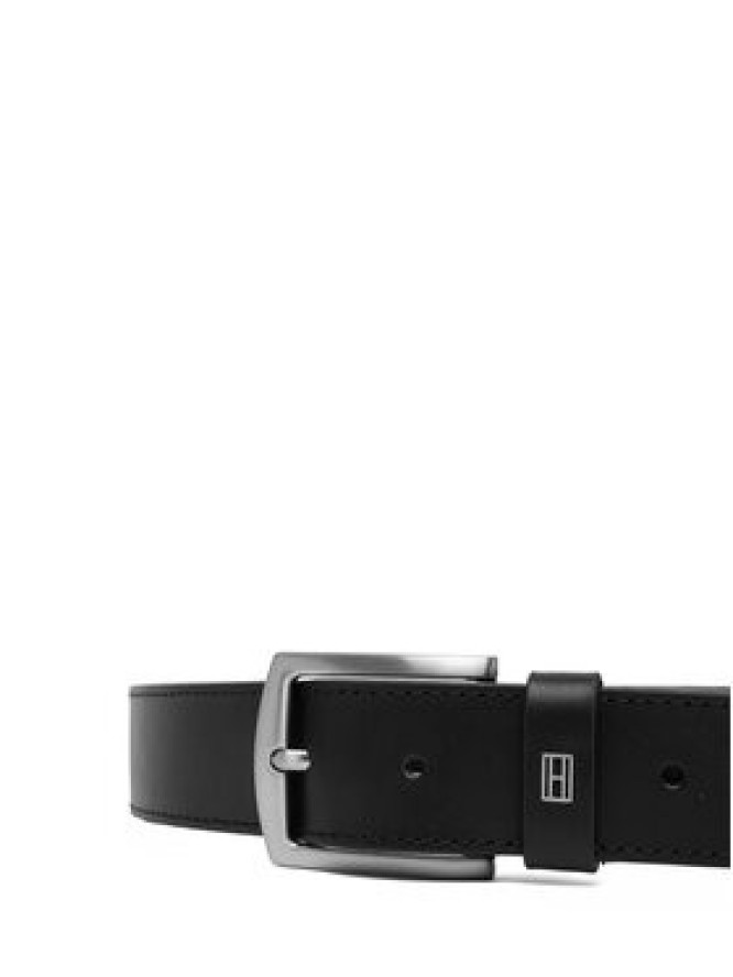 Tommy Hilfiger Pasek Denton Square Buckle Leather Belt AM0AM14188 Czarny