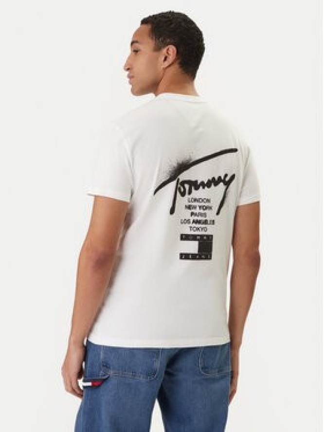 Tommy Jeans T-Shirt DM0DM22553 Biały Regular Fit