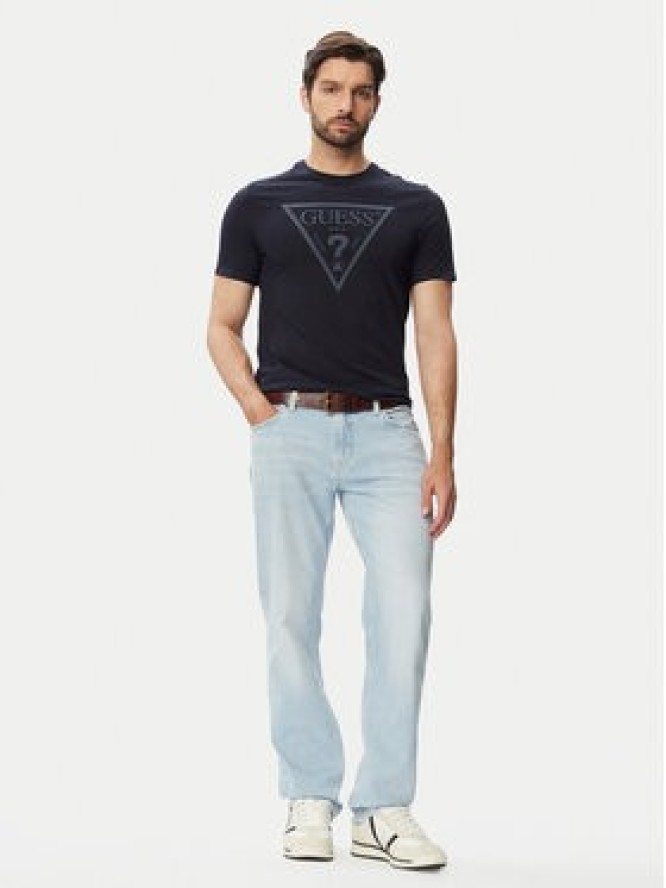 Guess T-Shirt M6YI71 K3745 Granatowy Slim Fit
