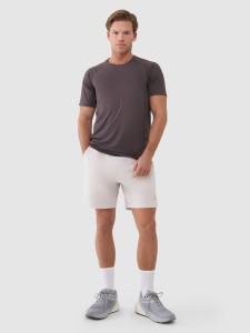 4F Spodenki treningowe szybkoschnące męskie - beżowe M