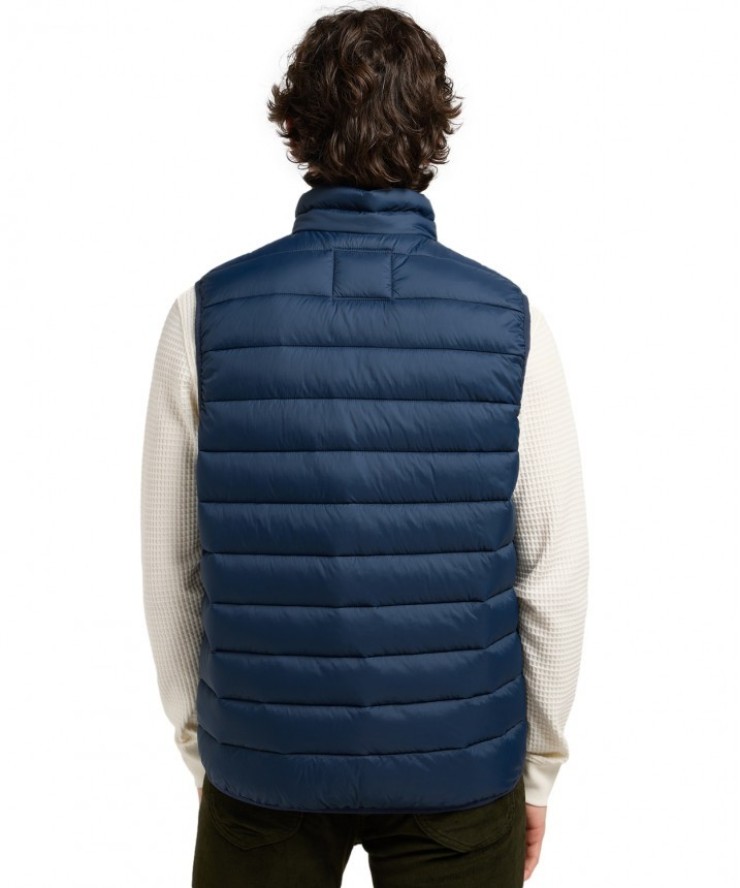 MESKA KURTKA LEE STAND COLLAR PUFFER VEST RIVET NAVY 112370536