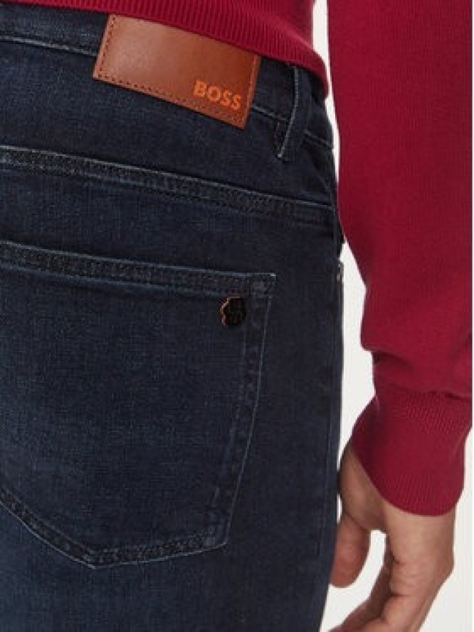 Boss Jeansy Delaware 50524018 Granatowy Slim Fit