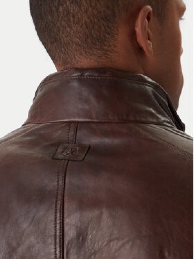 Milestone Kurtka skórzana Ms Barney 531063 21295 Brązowy Regular Fit