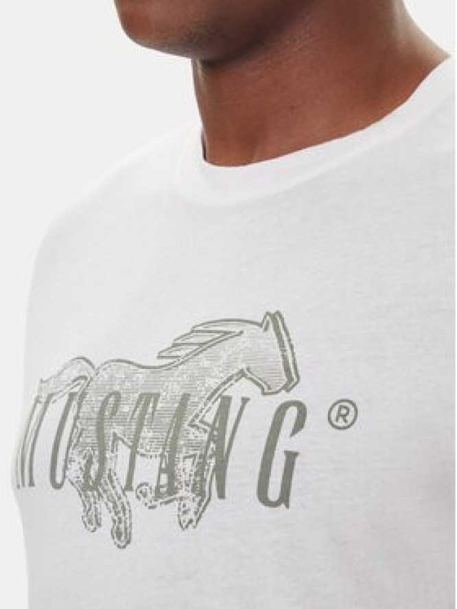 Mustang T-Shirt Austin 1016858 Biały Regular Fit