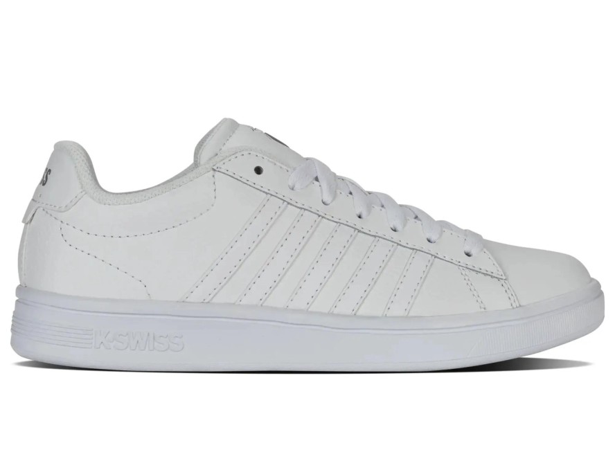 Buty - Sneakersy - męskie - K-Swiss - COURT TIEBREAK II - skóra - biały
