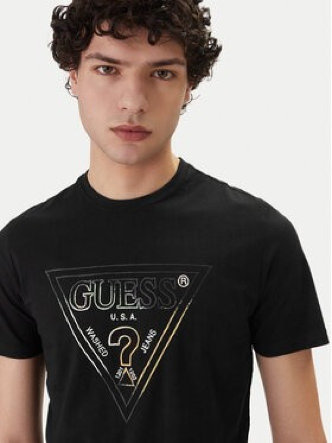 Guess T-Shirt M6GI11 K2992 Czarny Slim Fit