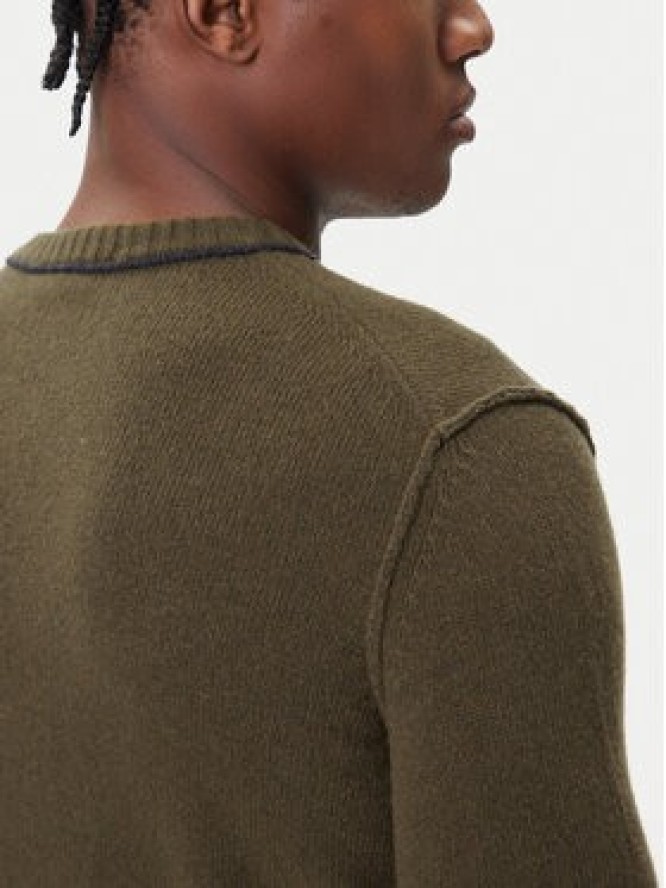 Aeronautica Militare Sweter 252MA1608UL00924 Zielony Regular Fit