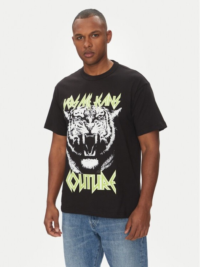 Versace Jeans Couture T-Shirt 78GAHT06 Czarny Regular Fit