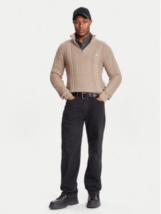 Tommy Jeans Sweter DM0DM22103 Brązowy Regular Fit