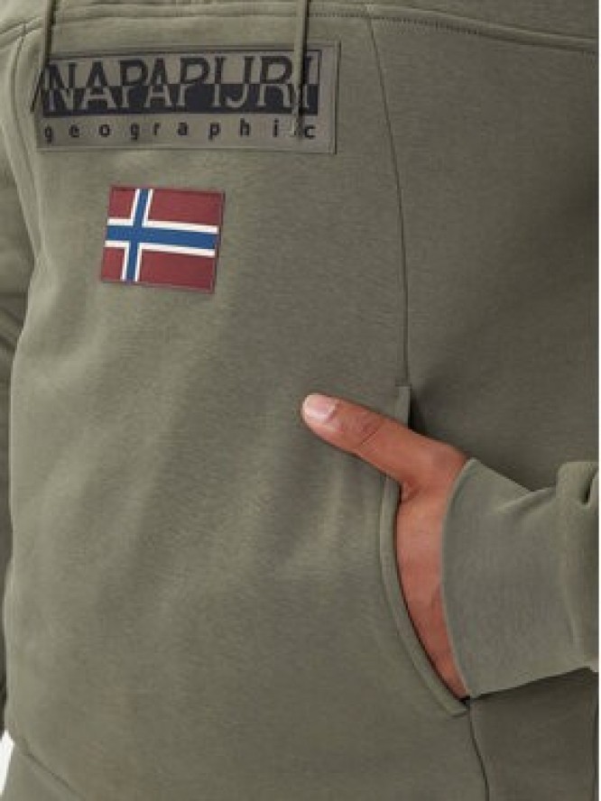 Napapijri Bluza Burgee NP0A4I5E Zielony Regular Fit