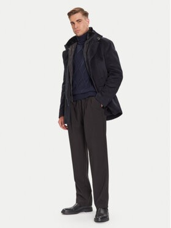 JOOP! Płaszcz wełniany 17 JO-48Gary 30048807 Granatowy Regular Fit