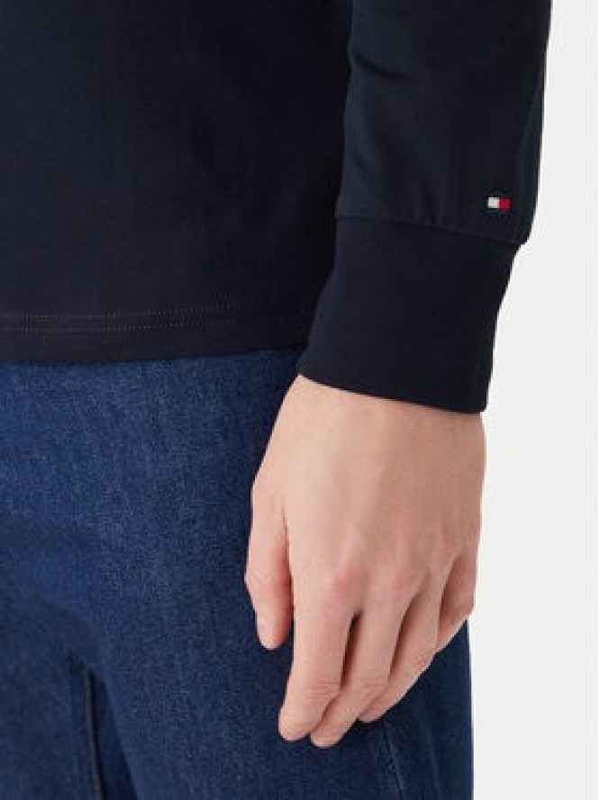 Tommy Hilfiger Longsleeve Brand Love Ls Tee MW0MW41454 Granatowy Slim Fit