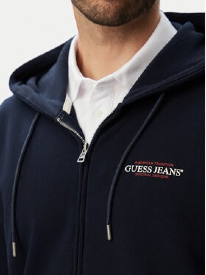 Guess Jeans Bluza M6RQ38 KCPR1 Granatowy Regular Fit