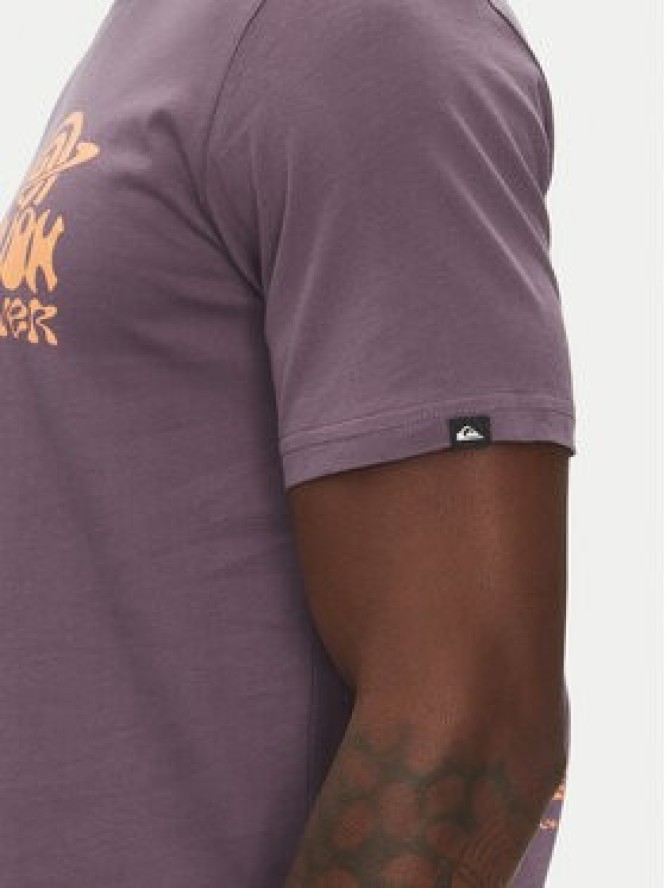 Quiksilver T-Shirt EQYZT08053 Fioletowy Regular Fit