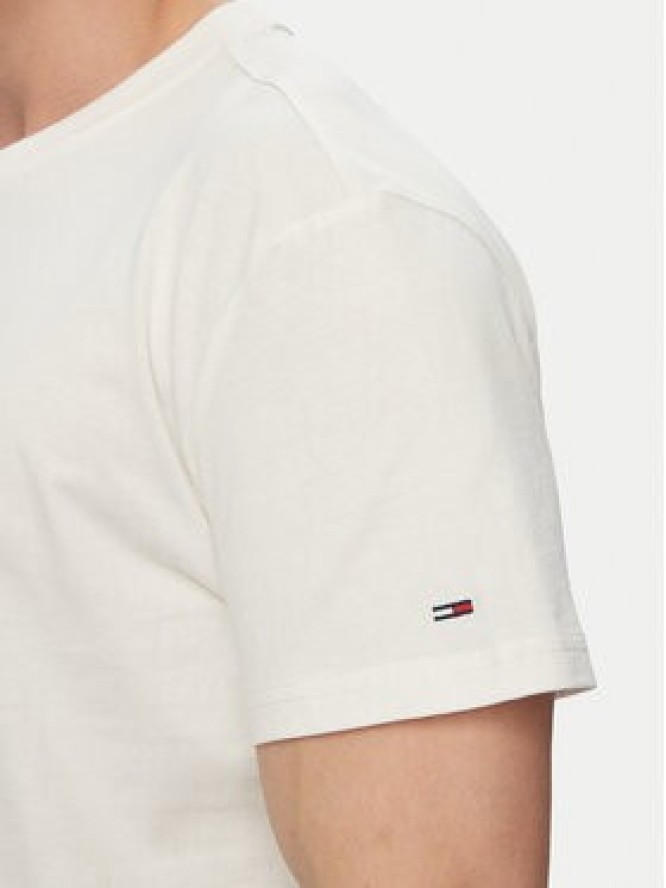 Tommy Jeans T-Shirt Photo Flag DM0DM23191 Biały Regular Fit