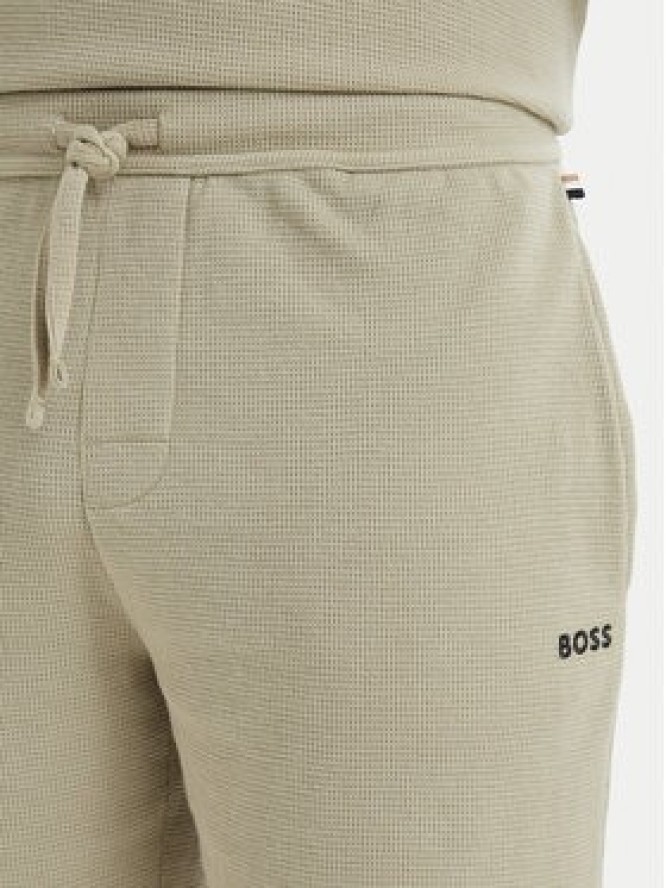 BOSS Szorty sportowe Waffle 50535884 Zielony jasny Regular Fit