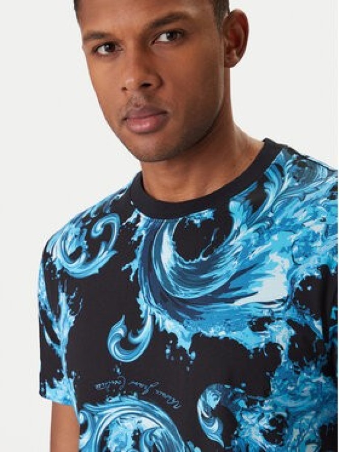 Versace Jeans Couture T-Shirt 80GAH6S0 JS543 Niebieski Regular Fit