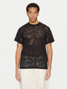 Versace Jeans Couture T-Shirt 78GAH6R0 Czarny Regular Fit
