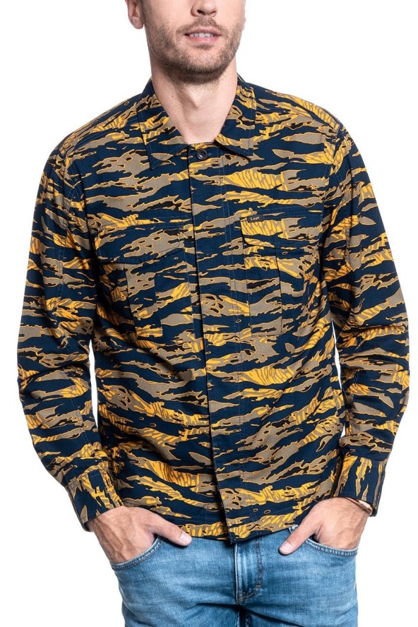 KOSZULA MĘSKA LEE SEASONAL FIT WASHED BLUE L67NJILR 112116904