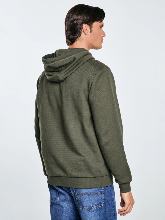 Bluza męska rozpinana z kapturem khaki Jagmur 303