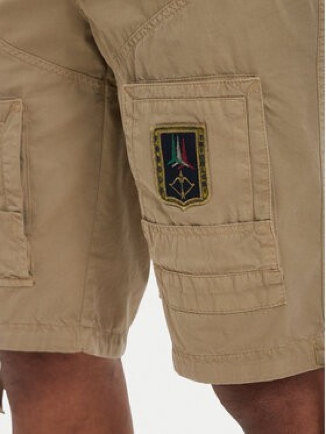 Aeronautica Militare Szorty materiałowe 261BE0041UCT01122 Beżowy Regular Fit