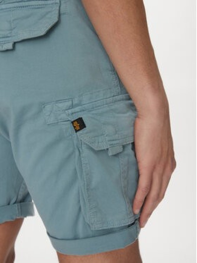 Alpha Industries Szorty materiałowe Crew 176203 Niebieski Slim Fit