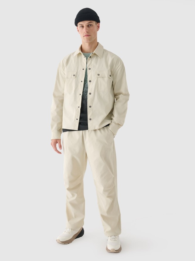 4F T-shirt regular z nadrukiem męski - turkusowy XXL