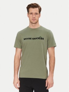 Moose Knuckles T-Shirt Conway M15MT760 Zielony Regular Fit