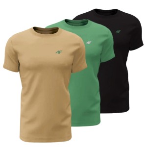 T-shirt męski (ZESTAW KOSZULEK 3 SZT.) 4F 4FWSS26TTSHM4481