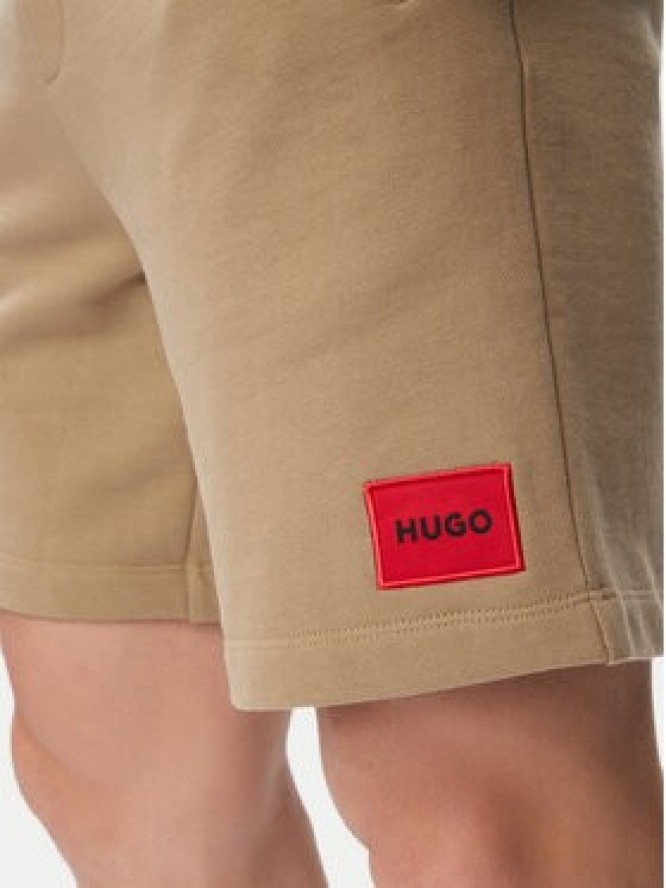 HUGO Szorty sportowe Diz222 50466196 Beżowy Regular Fit