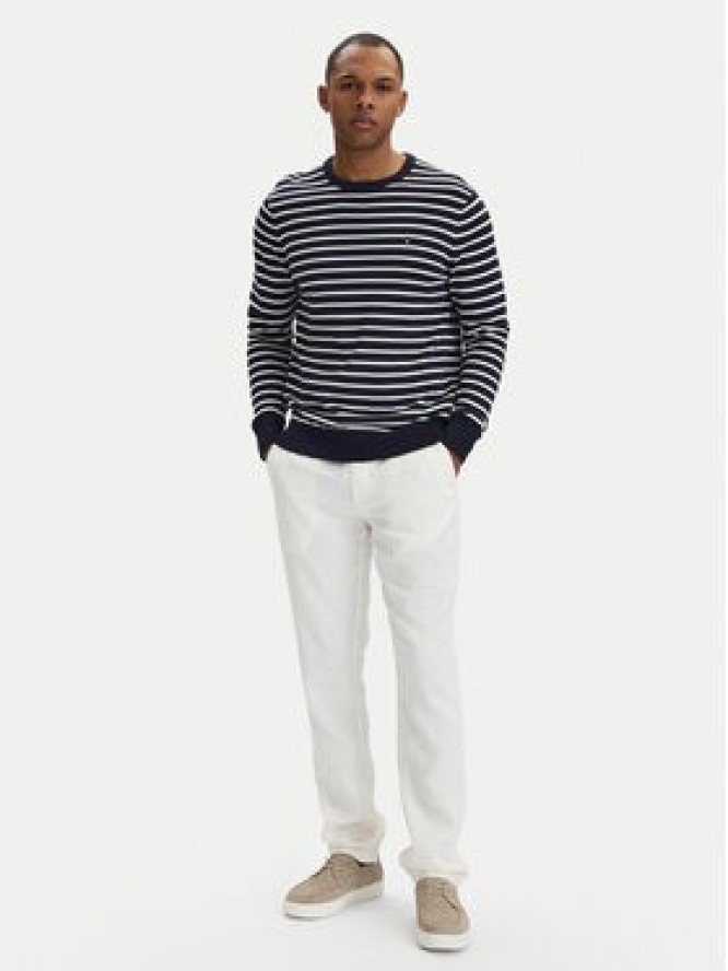 Tommy Hilfiger Chinosy Denton MW0MW42337 Biały Straight Fit