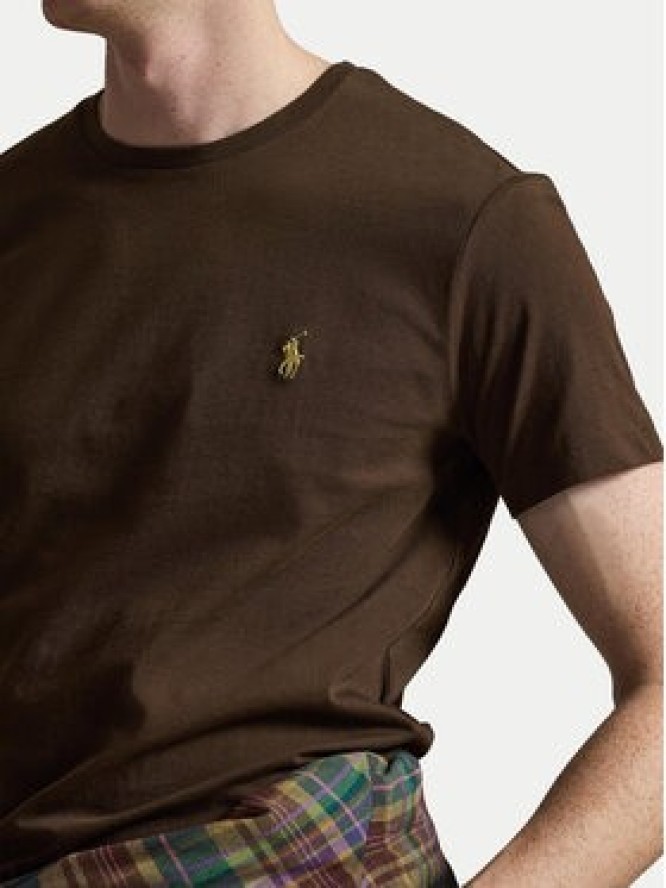 Polo Ralph Lauren T-Shirt 710671438533 Brązowy ciemny Custom Slim Fit