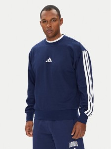 adidas Bluza Essentials 3-Stripes JE6307 Granatowy Regular Fit