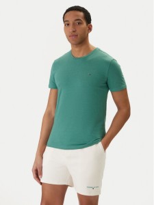 Tommy Jeans T-Shirt DM0DM20363 Zielony Slim Fit