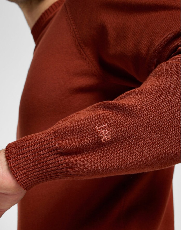 LEE MĘSKI SWETER CLEAN RAGLAN SWEATER SWEET MAPLE 112355672 LD46014970