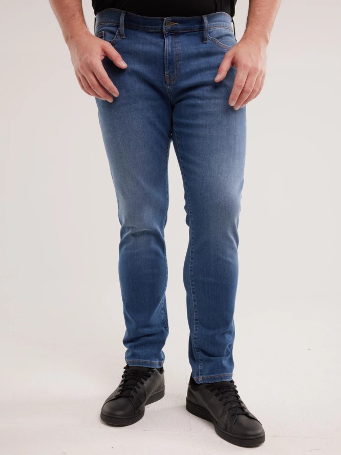 Jeansy męskie dopasowane niebieskie Tedd 356