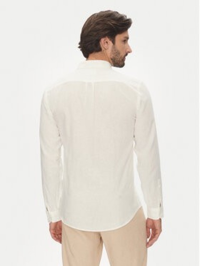 Lindbergh Koszula 30-203344B Biały Relaxed Fit