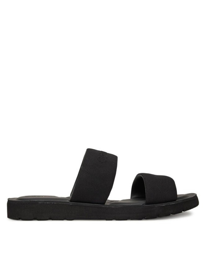 Calvin Klein Klapki Double Strap Cv Logo HM0HM01801 Czarny