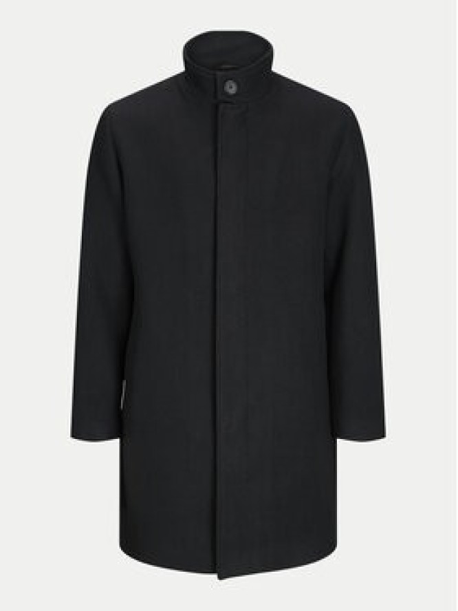 Jack & Jones Płaszcz wełniany Wilson 12259449 Czarny Regular Fit