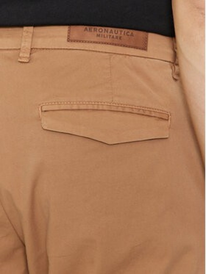 Aeronautica Militare Chinosy 241PA1597CT3293 Brązowy Regular Fit