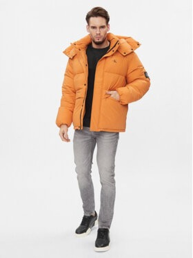 Calvin Klein Jeans Kurtka zimowa J30J323709 Pomarańczowy Relaxed Fit