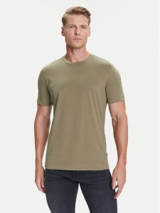 BOSS T-Shirt Thompson 01 Zielony Regular Fit