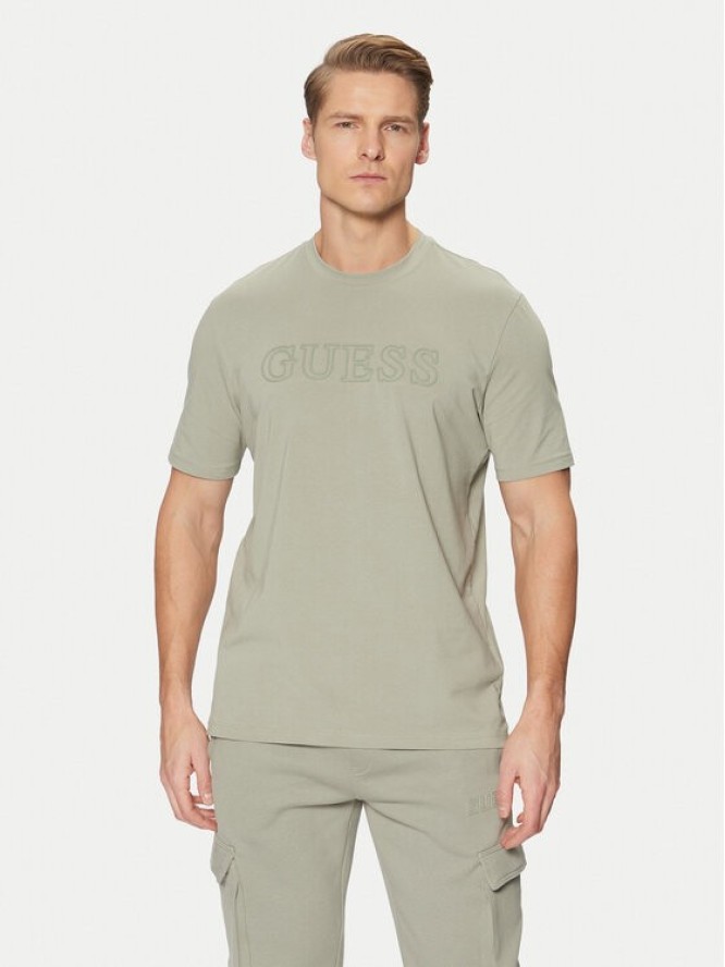 Guess T-Shirt Z2YI11 J1314 Zielony Regular Fit