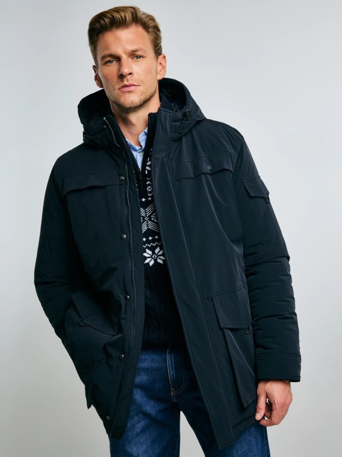 Kurtka męska z wypełnieniem granatowa Lob 404